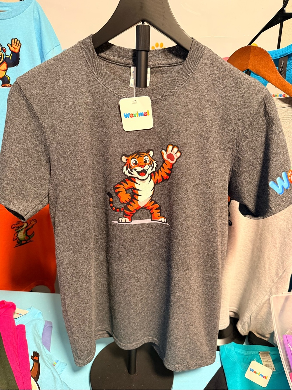 Wavimal Youth Gray Tiger Graphic Tee